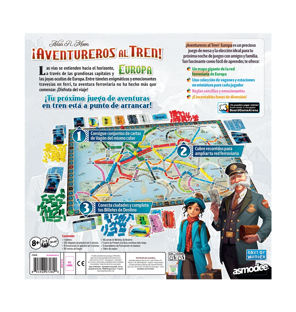Aventureros al Tren Europa – Juego de Mesa de Estrategia
