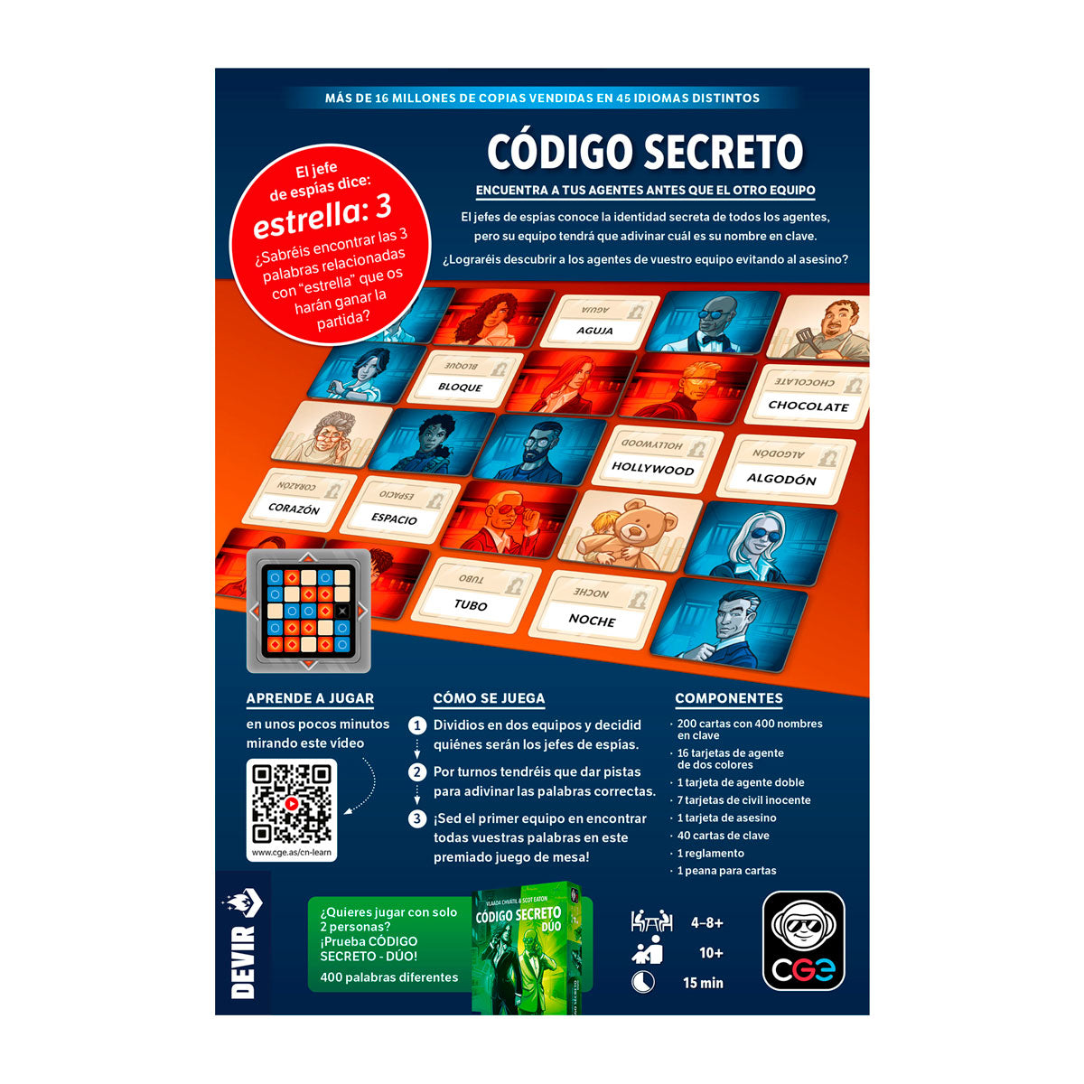 Código Secreto juego de cartas